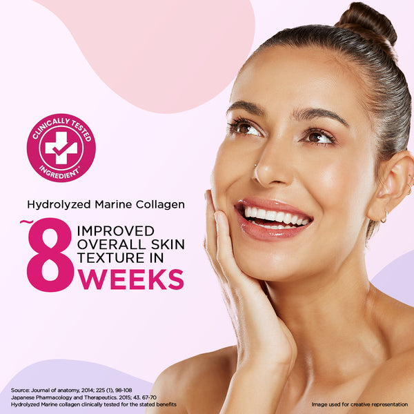 Siens by Dabur Skin Glow & Hair Growth Combo: Hydrolyzed Marine Collagen, 100 g + Hair, Skin & Nails Gummies, 30s pack