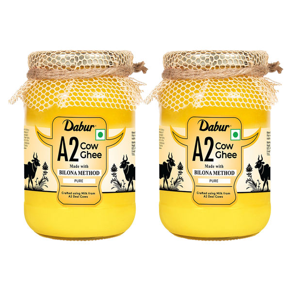 Dabur A2 Cow Ghee | Rich in Vitamin A & Antioxidant | Bilona method | Helps balance Vata & Pitta Dosha | Made from desi cows Milk