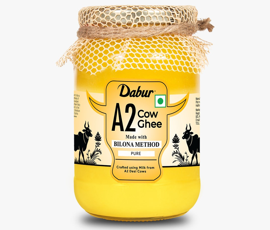 Dabur A2 Cow Ghee | Rich in Vitamin A & Antioxidant | Bilona method | Helps balance Vata & Pitta Dosha | Made from desi cows Milk