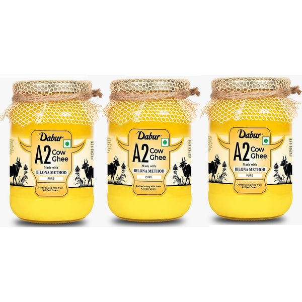 Dabur A2 Cow Ghee | Rich in Vitamin A & Antioxidant | Bilona method | Helps balance Vata & Pitta Dosha | Made from desi cows Milk