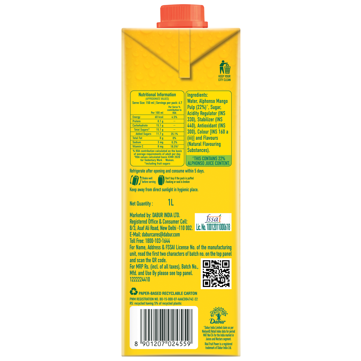 Real Fruit Power Alphonso Mango Nectar