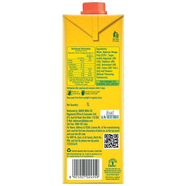 Real Fruit Power Alphonso Mango Nectar