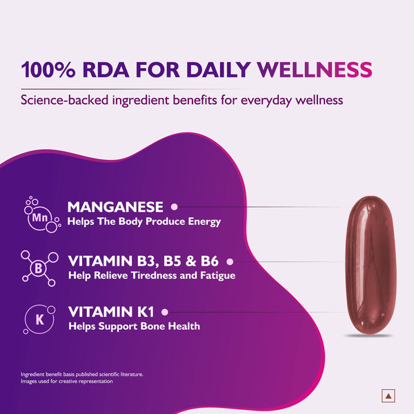 Siens By Dabur Multivitamin for Women | 32 nutrients to Overall Health, Energy, Hormonal balance & Joint