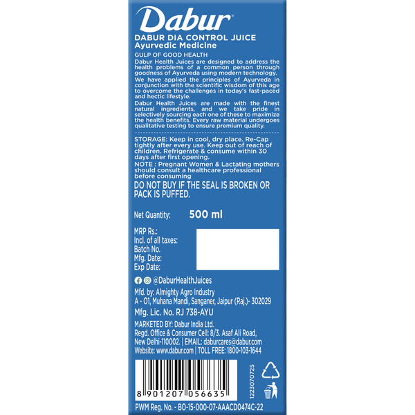 Dabur Dia Control Juice - Manage Blood Sugar Naturally