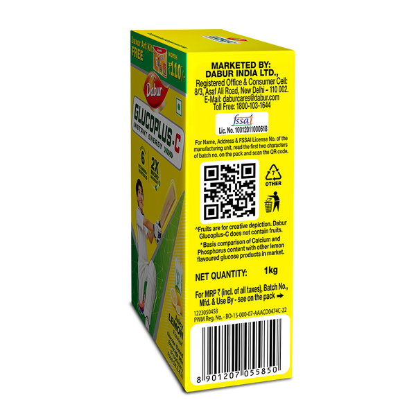 Glucoplus C Lemon Pack For Instant Energy + Free Art Kit