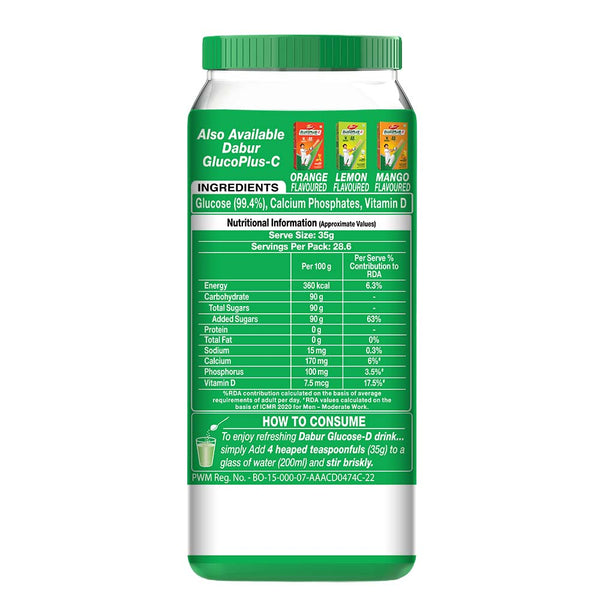 Glucose-D Jar + Glucoplus C Orange 225g Combo For Instant Energy