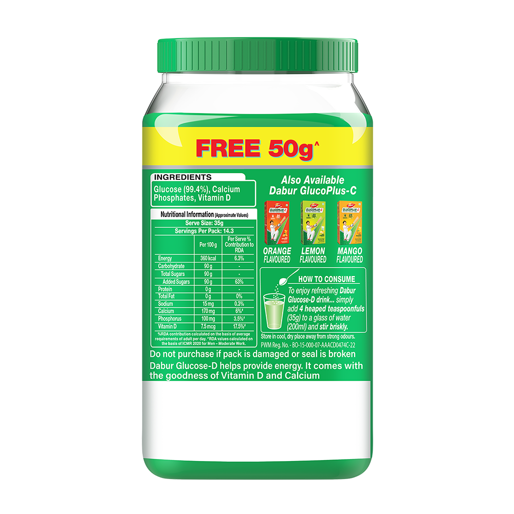 Glucose-D 450g Jar + 50g Free N