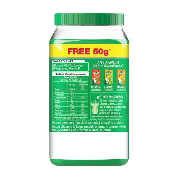 Glucose-D 450g Jar + 50g Free N