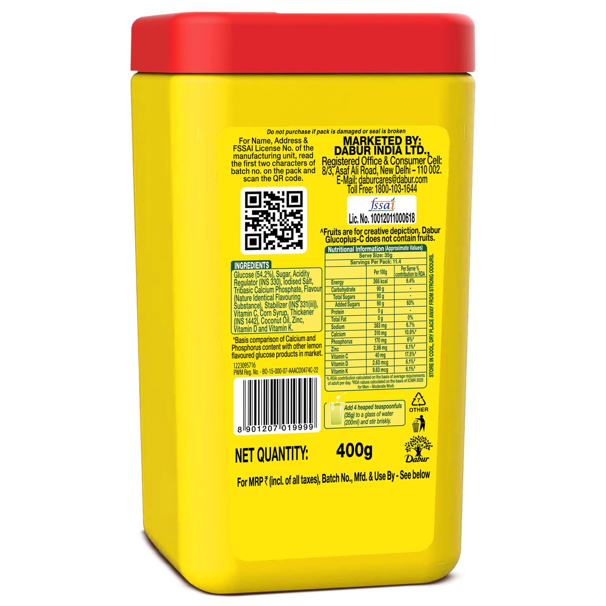 Dabur Gluco plus C Lemon Jar SL