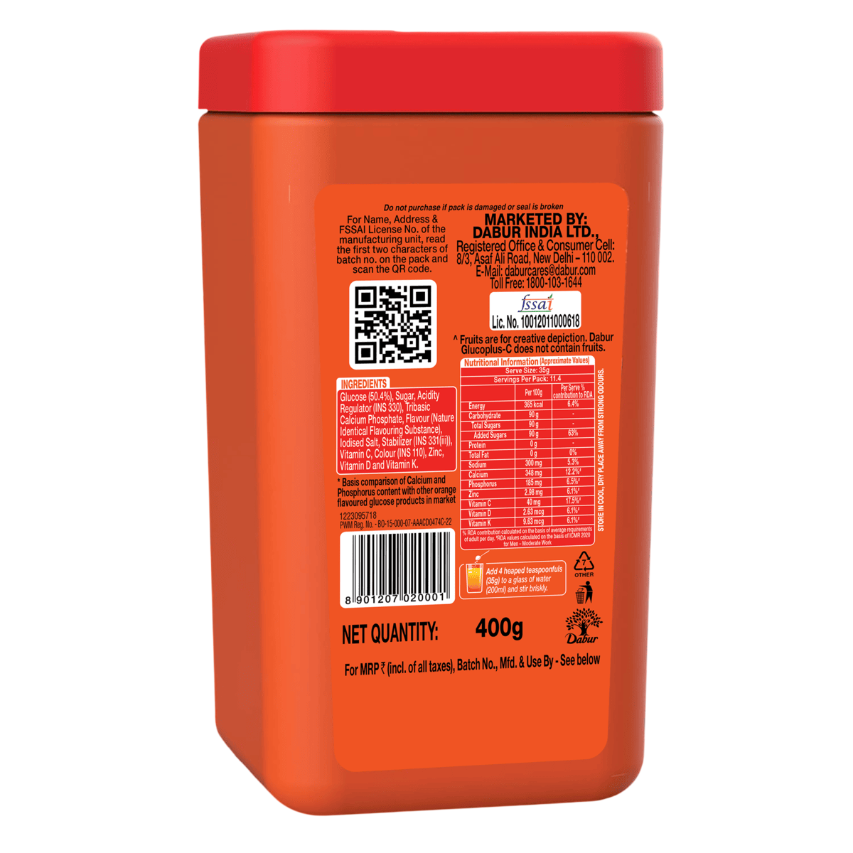 Dabur Glucoplus C Orange Jar