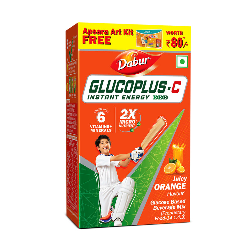 Glucoplus C Orange Pack For Instant Energy + Free Drawing Kit