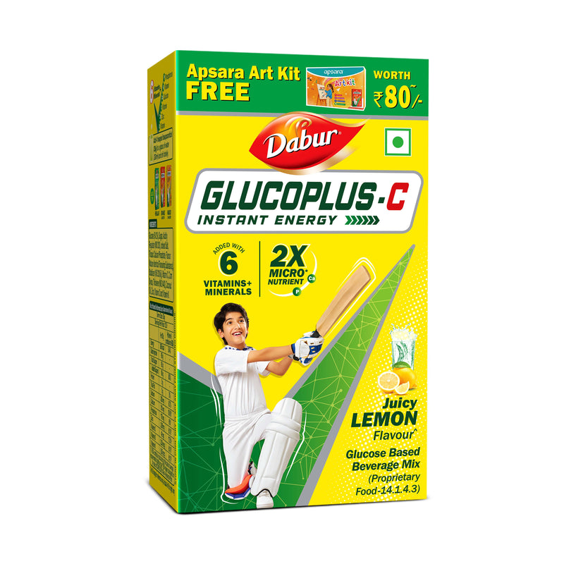 Glucoplus C Lemon Pack For Instant Energy + Free Drawing Kit