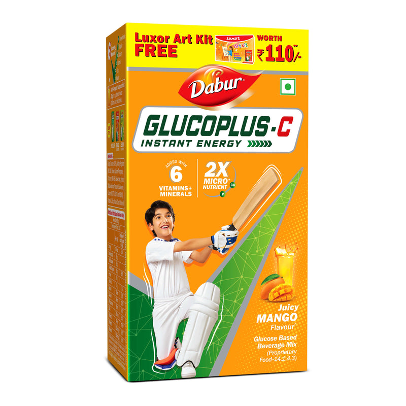 Glucoplus C Mango Pack For Instant Energy + Free Art Kit