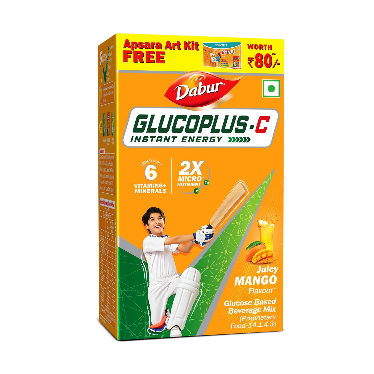 Glucoplus C Mango Pack For Instant Energy + Free Drawing Kit