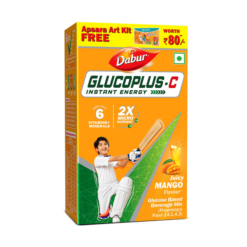 Glucoplus C Mango Pack For Instant Energy + Free Drawing Kit
