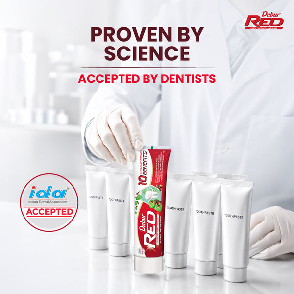 Dabur Red Toothpaste (Buy 3 Get 1 Free) | Fluoride-Free | World's No.1 Ayurvedic Paste | Germ & Cavity Protection