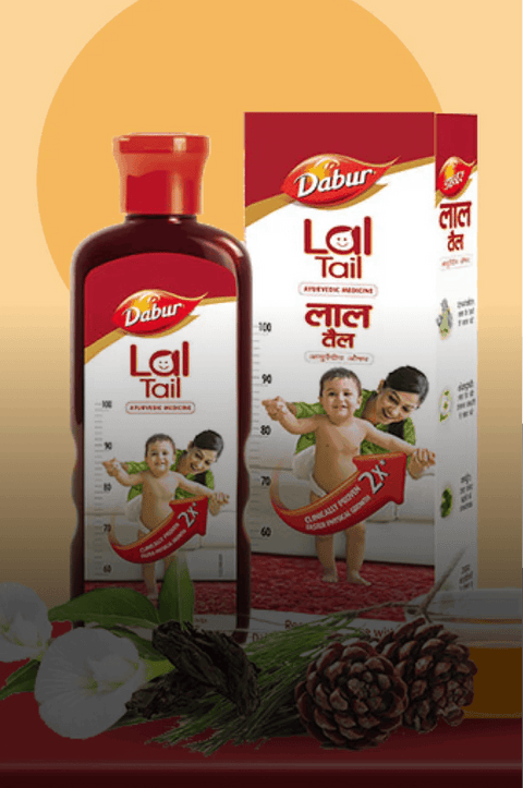 Dabur Lal Tail - Ayurvedic Baby Oil 2x Faster Physical Growth