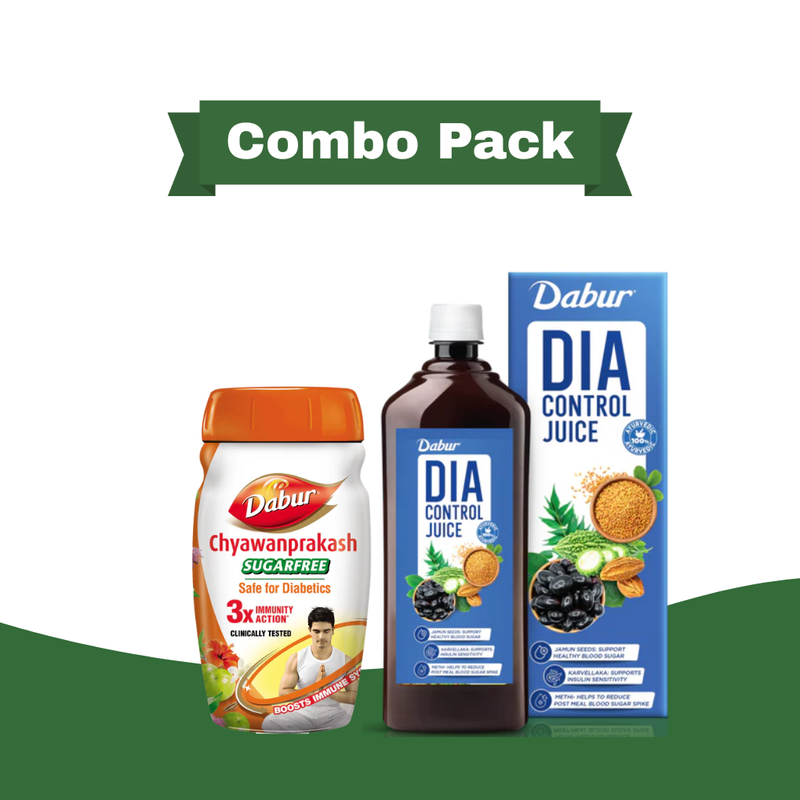 Dabur Chyawanprakash Sugarfree 900g + Dabur Dia Control Juice 1L
