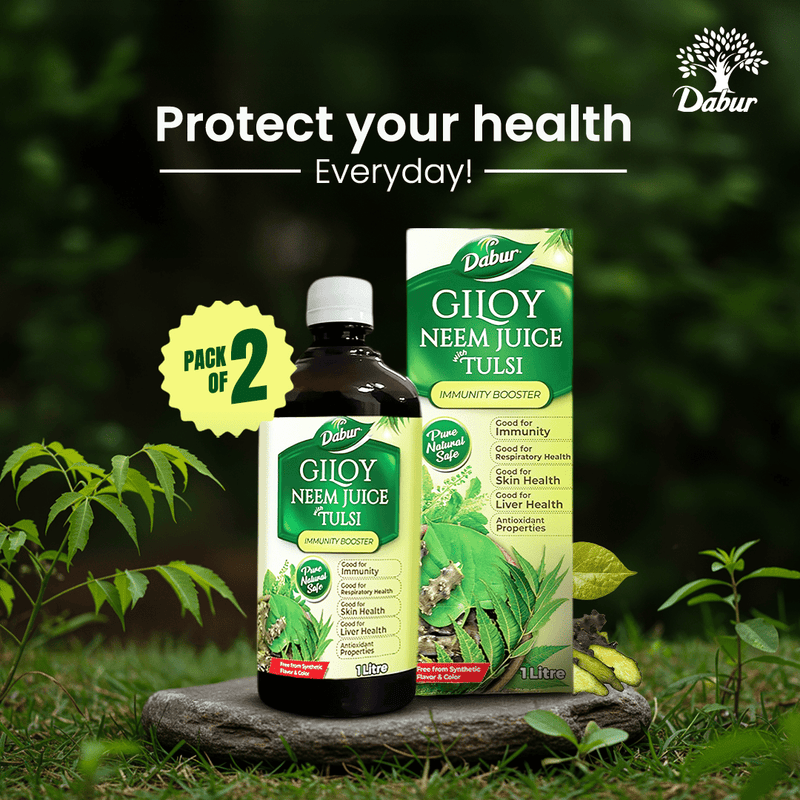 Dabur Giloy Neem Tulsi Juice for Immunity, Respiratory, Skin & Liver Health