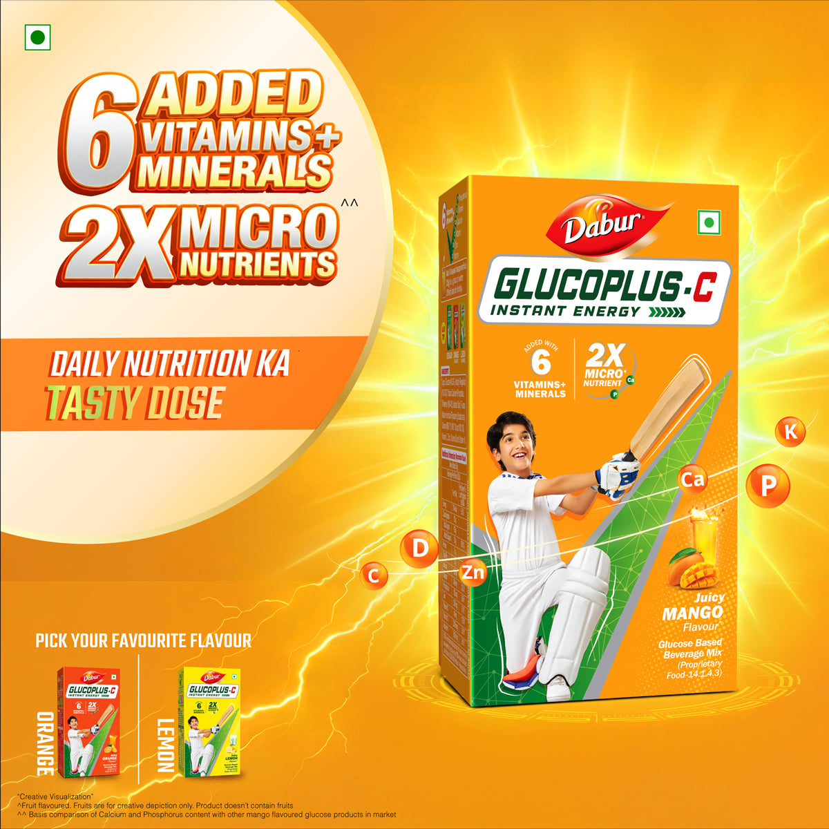 Glucoplus C Mango Pack For Instant Energy + Free Drawing Kit