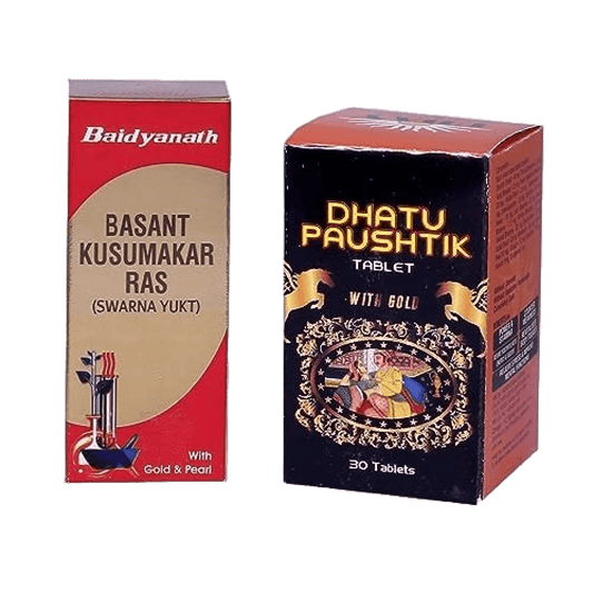 Dabur Vasant Kusmakar Ras with Gold & Pearl