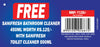 Sani Fresh Advance Disinfectant Toilet Cleaner Liquid, 500ml + 500ml + 48g Odonil Block FREE