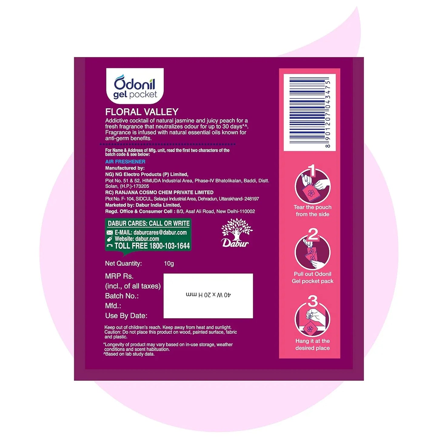 Odonil Gel Pocket Floral Valley (Pack of 2)