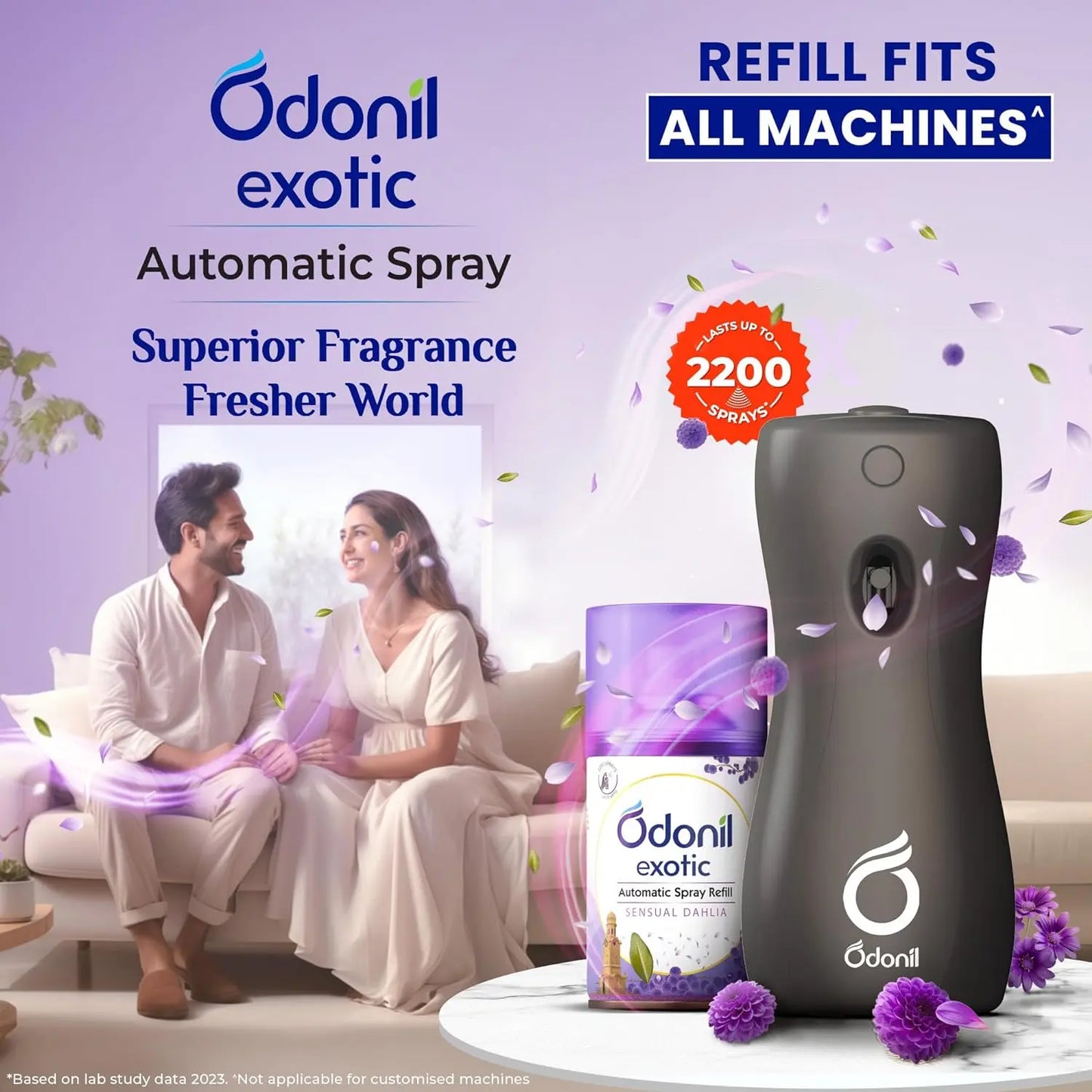 Odonil Exotic Automatic Spray Sensual Dahlia Refill (Pack of 2)