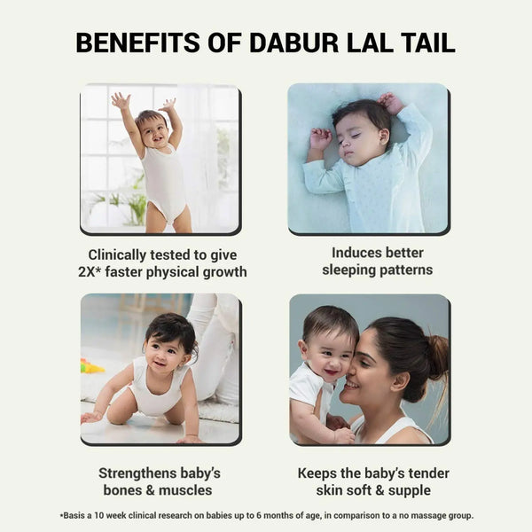 Dabur Lal Tail - Ayurvedic Baby Oil 2x Faster Physical Growth