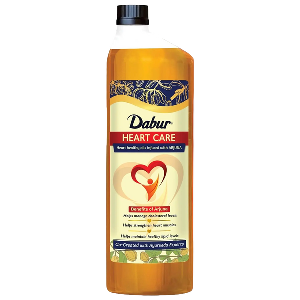 Dabur Heart Care Oil with Arjuna | Rice Bran Oil, Flaxseed oil & Sesame oil | Goodness of MUFA, PUFA and Oryzanol