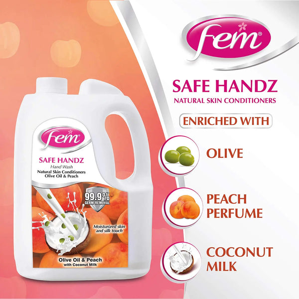 Fem Safe Handz Olive Oil & Peach Hand Wash
