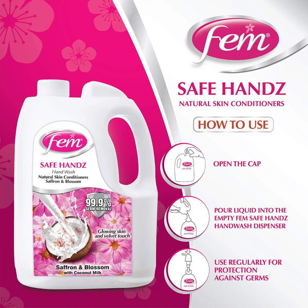 Fem Safe Handz Saffron & Blossom Hand Wash