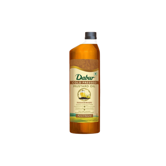 Dabur Cold Pressed Mustard Oil | Rich in Omega 3 & 6 | Healthy, Pure & Flavorful Cooking Oil