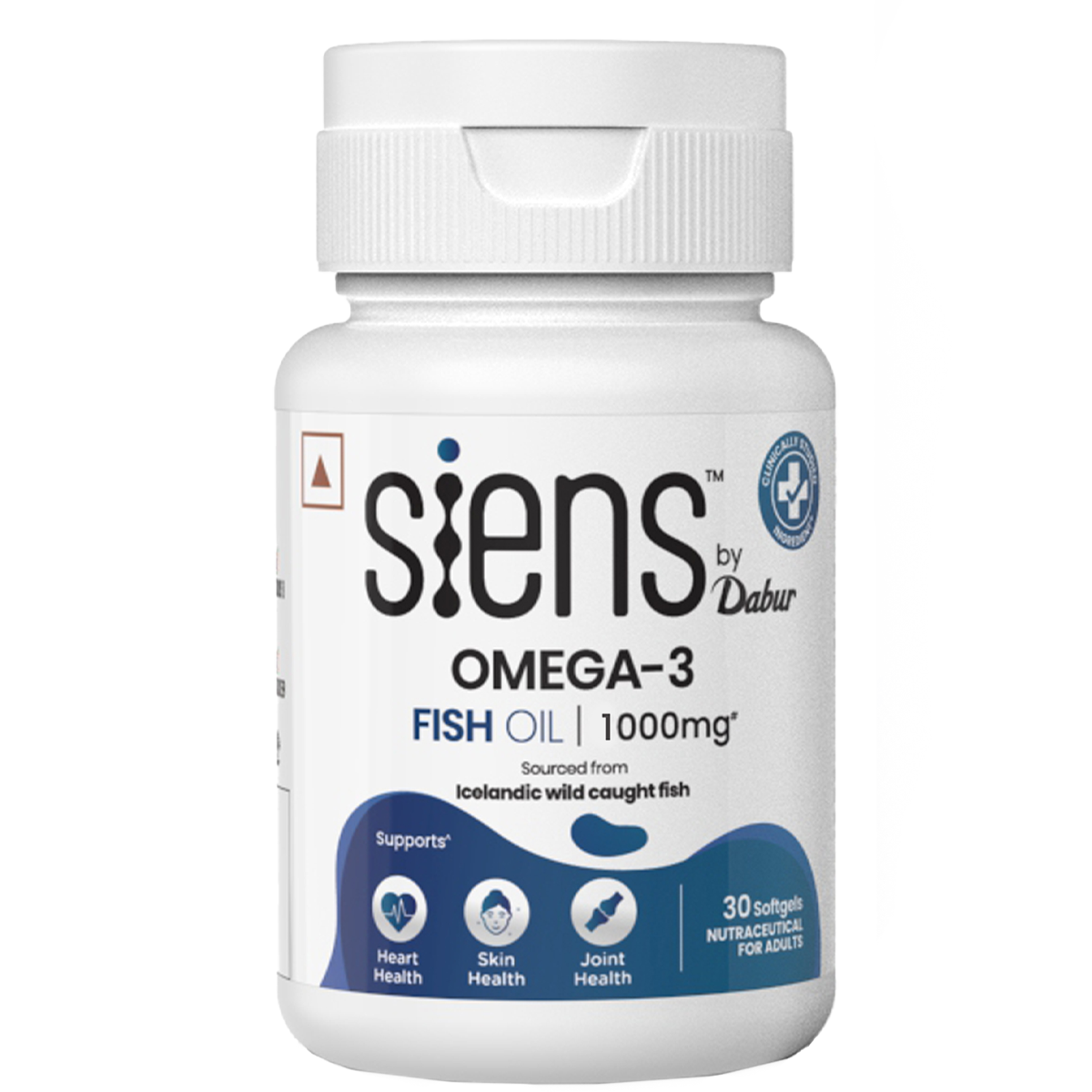 Siens By Dabur Omega-3 Fish Oil Capsules | Supports Heart, Skin & Joint Health| EPA & DHA