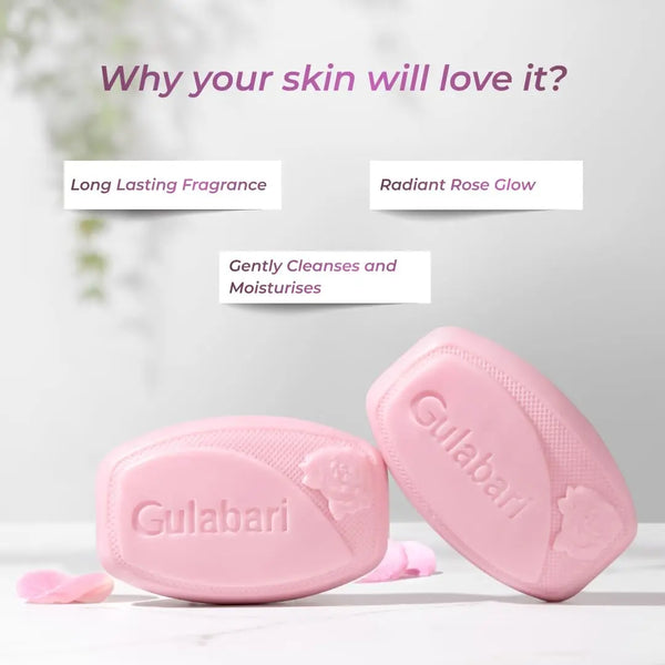 Dabur Gulabari Radiant Rose Glow Soap (Pack of 4)