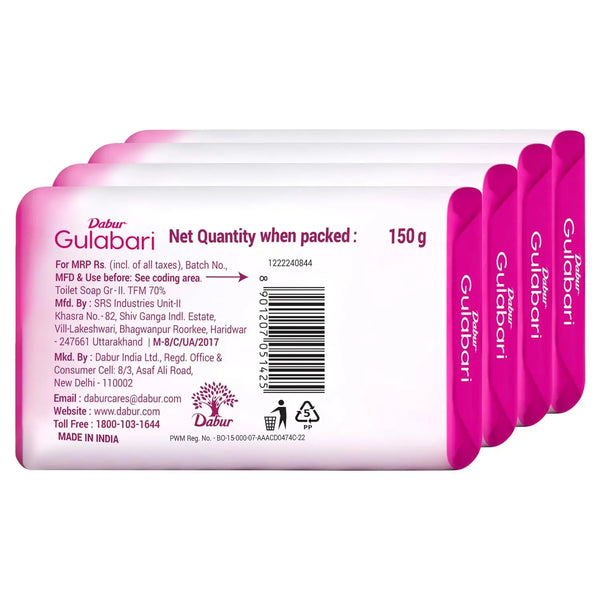 Dabur Gulabari Radiant Rose Glow Soap (Pack of 4)