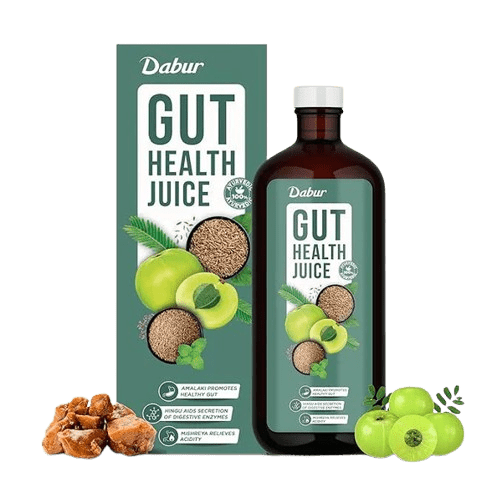 Dabur Gut Health Juice - Natural & Ayurvedic Digestive Care Solution | No Artificial Colors, Flavours & Sugars