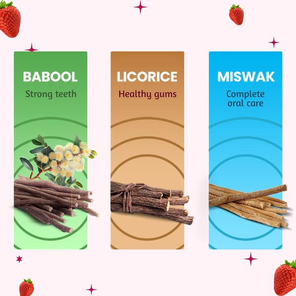 Dabur Herb'l Kids Strawberry Toothpaste (Free Toothbrush)