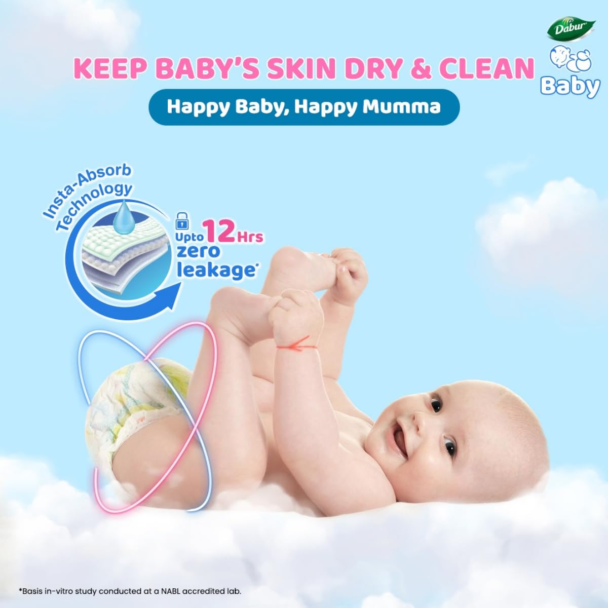 Dabur Baby Super Pants M Size – 22 Pants x 3 Packs | Ultra Soft & Dry