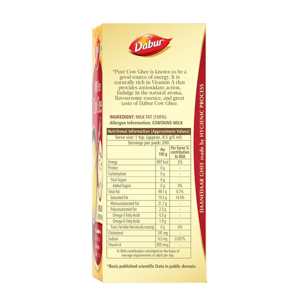 Dabur 100% Pure Daanedaar Cow Ghee With Rich Aroma