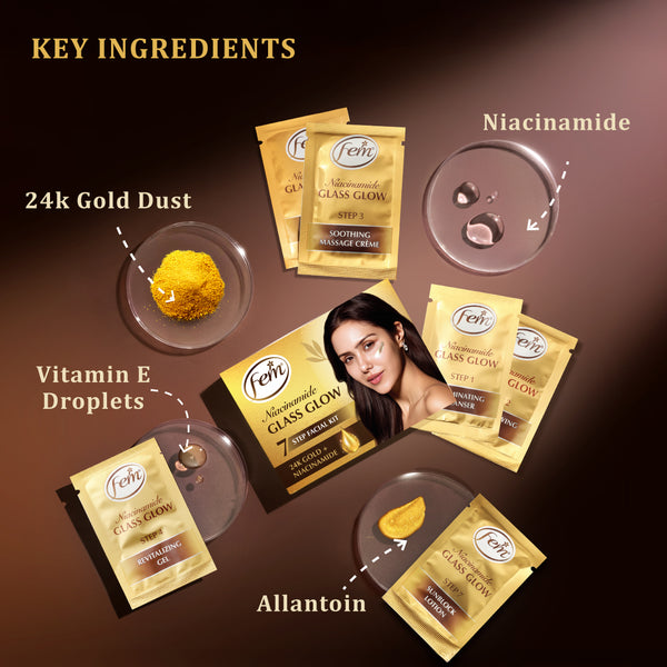 FEM Niacinamide Glass Glow Facial Kit 35g
