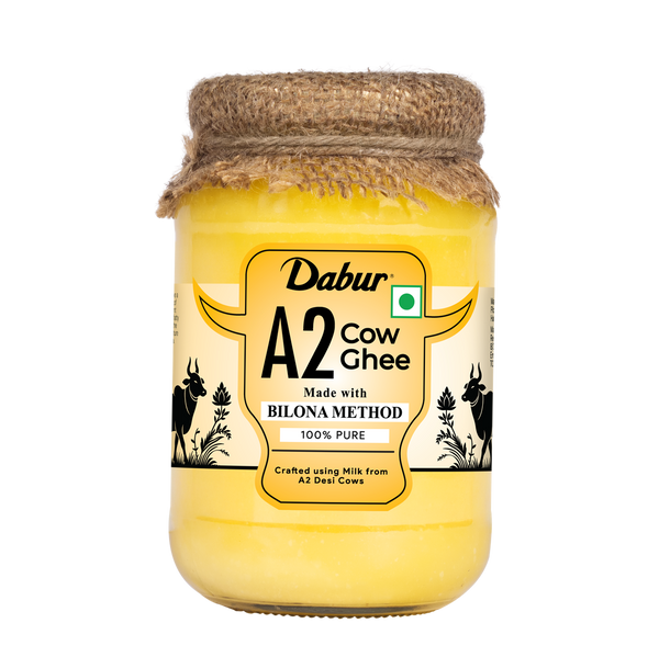 Dabur A2 Cow Ghee | Rich in Vitamin A & Antioxidant | Bilona method | Helps balance Vata & Pitta Dosha | Made from desi cows Milk