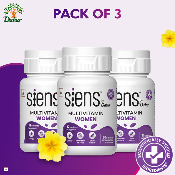 Siens By Dabur Multivitamin for Women | 32 nutrients to Overall Health, Energy, Hormonal balance & Joint