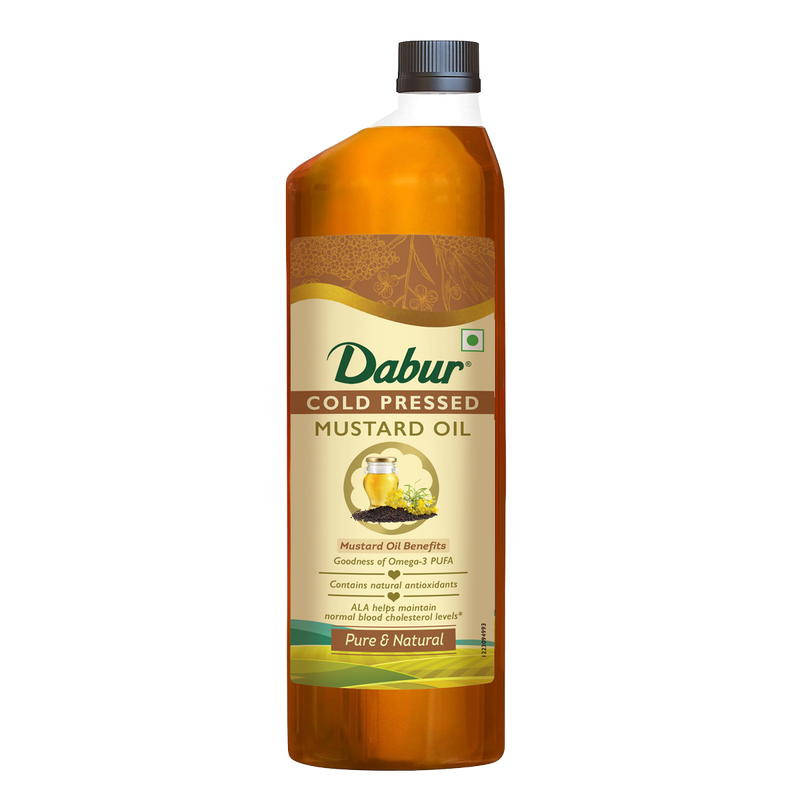 Dabur Cold Pressed Mustard Oil | Rich in Omega 3 & 6 | Healthy, Pure & Flavorful Cooking Oil