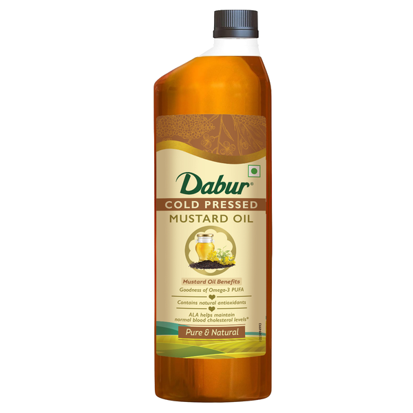 Dabur Cold Pressed Mustard Oil | Rich in Omega 3 | Healthy, Pure & Flavorful Cooking Oil
