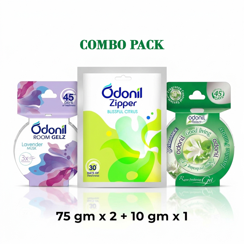 Odonil Room Gelz & Zipper Air Freshener Combo