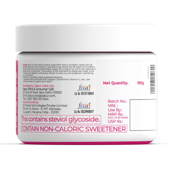 Buy Siens By Dabur Hydrolyzed Marine Collagen 100 gm - Powder with Glutathione, Hyaluronic Acid & Vitamin C Blueberry Lavender | Official e-Store Daburshop Buy Siens By Dabur Hydrolyzed Marine Collagen 100 gm - Powder with Glutathione, Hyaluronic Acid & Vitamin C Blueberry Lavender | Official e-Store Daburshop