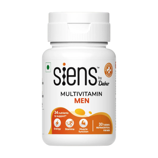 Siens By Dabur Multivitamin for Men | 34 nutrients to Support Energy, Muscle Function & Stamina