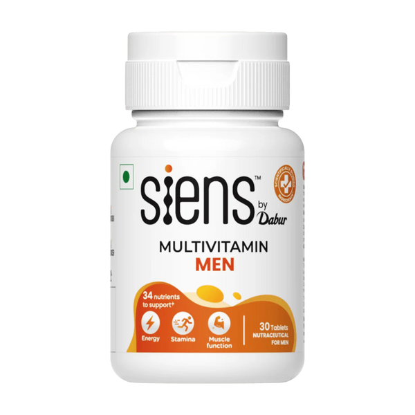 Siens By Dabur Multivitamin for Men | 34 nutrients to Support Energy, Muscle Function & Stamina