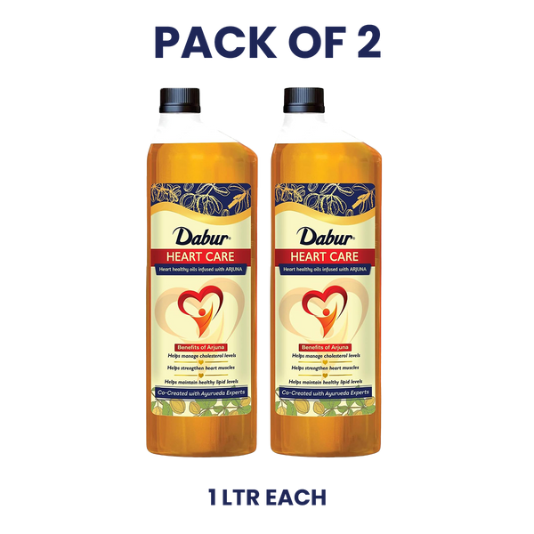 Dabur Heart Care Oil with Arjuna | Rice Bran Oil, Flaxseed oil & Sesame oil | Goodness of MUFA, PUFA and Oryzanol